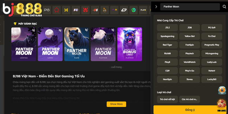 Hướng Dẫn Chơi Panther Moon Tại Bj888 Cho Newbie