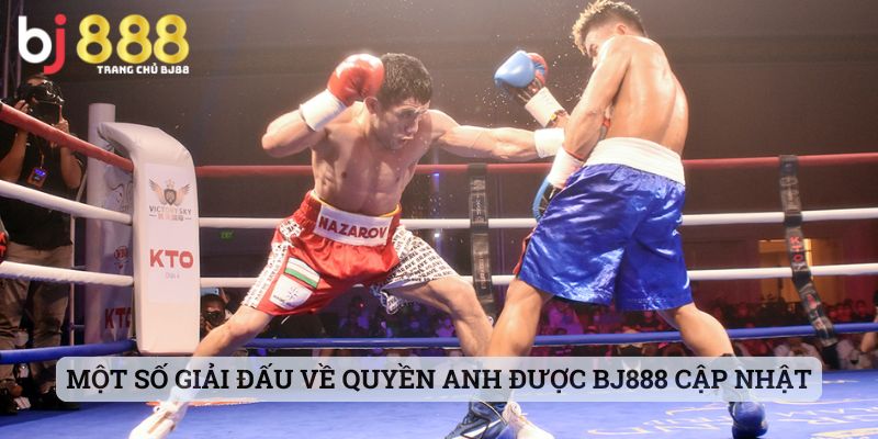 Một Số Giải Đấu Về Quyền Anh Được Bj888 Cập Nhật